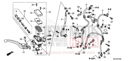 FR. BRAKE MASTER CYLINDER VFR800XD de 2013